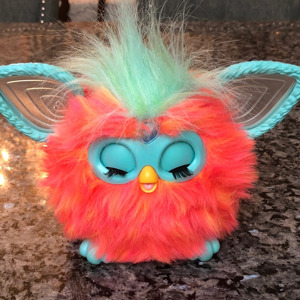 Hasbro Furby Coral Hot Pink and Orange and Teal 2023